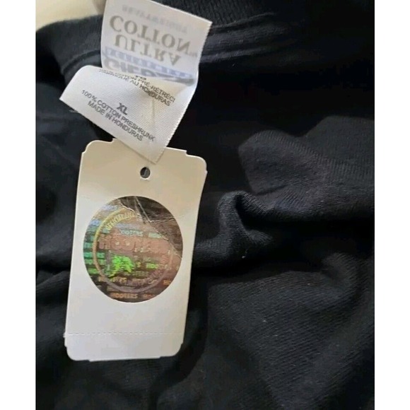 VTG NWT Hooters Owl Skull Graphic Print Black T-Shirt Men's XL Rare - Picture 14 of 16